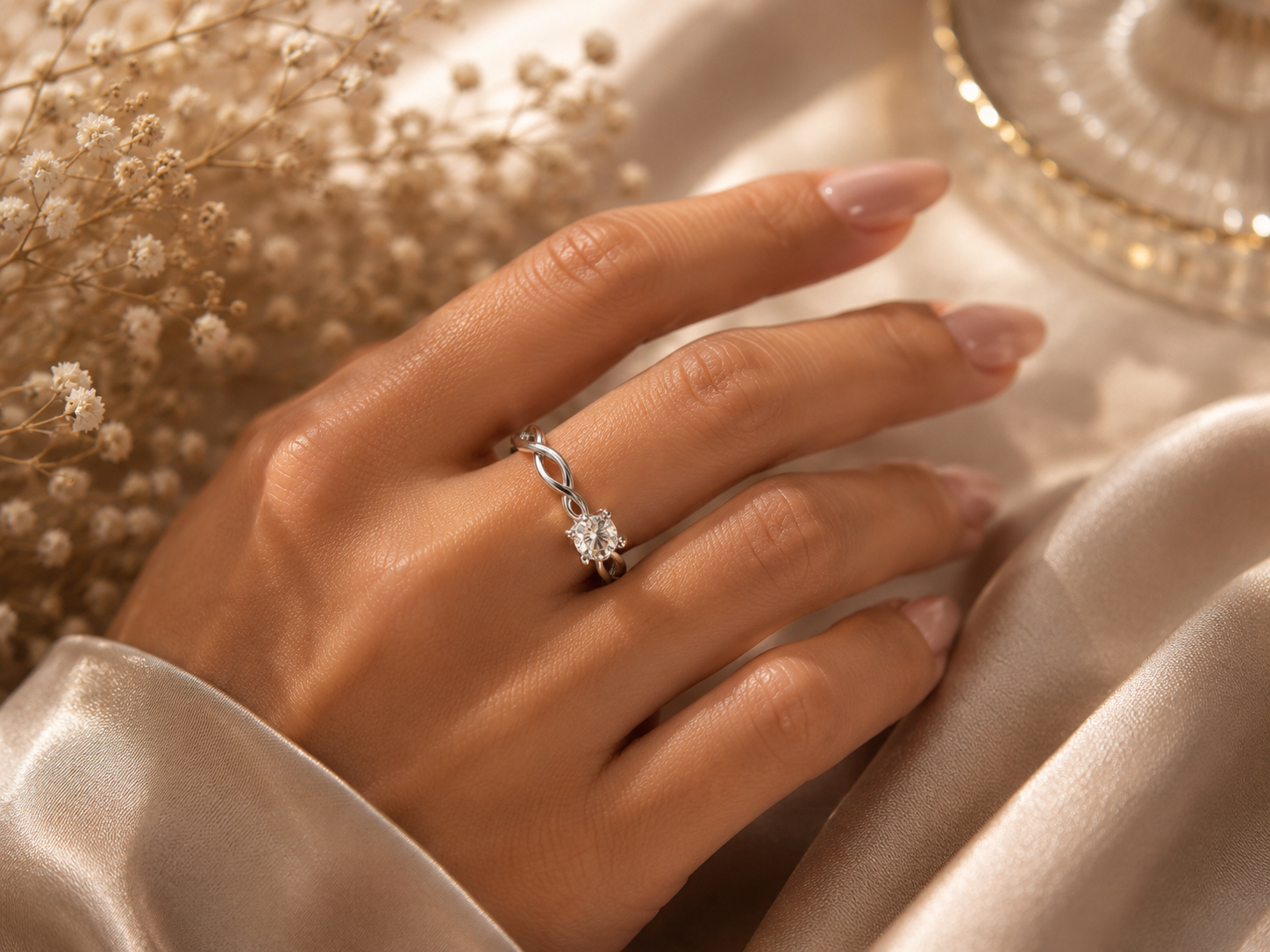 انگشتر زنانه ژوپینگ طرح تک نگین   بینهایت مدل 5532   کد  489  درخشنده و جذاب